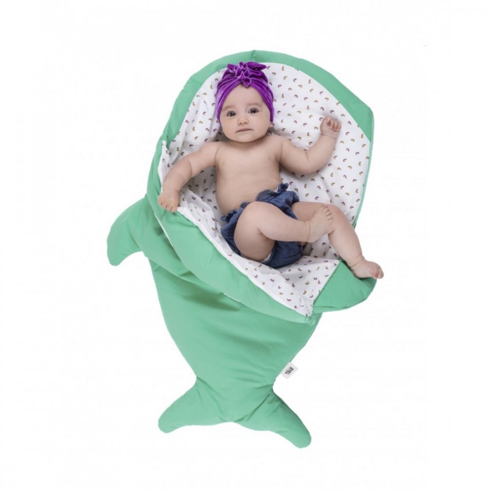 mint green shark sleeping bag for babies ice creams 6 1100x1100