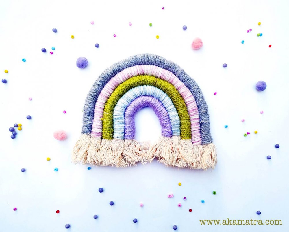 how to make a macrame rainbow