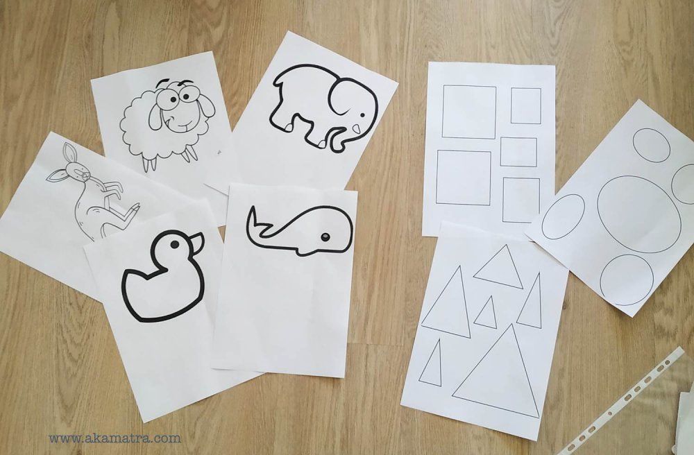 how to use animal outlines for preschoolers