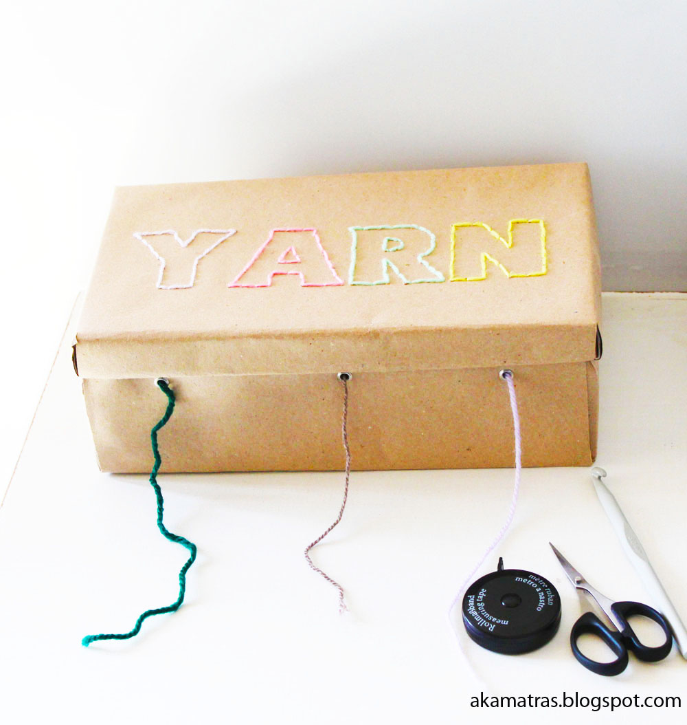 How to make a yarn box - Perfect for graph-afghans - Akamatra