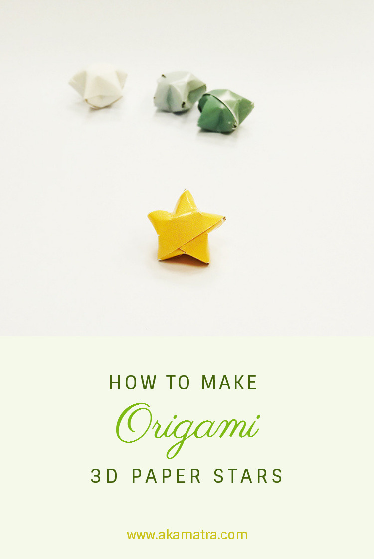 3D Paper Star, Origami Star, Paper Crafts Easy