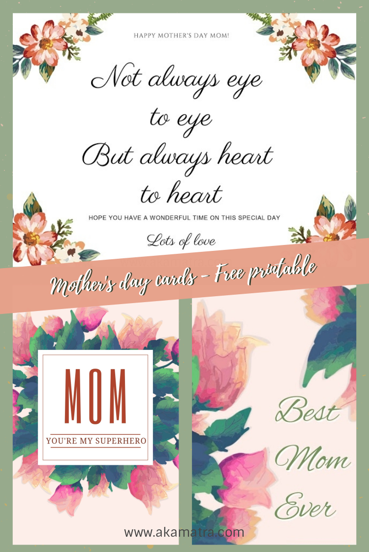 Mother's day cards - Free printable - Akamatra