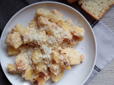 Slow cooker potatoes au gratin - A clean eating recipe
