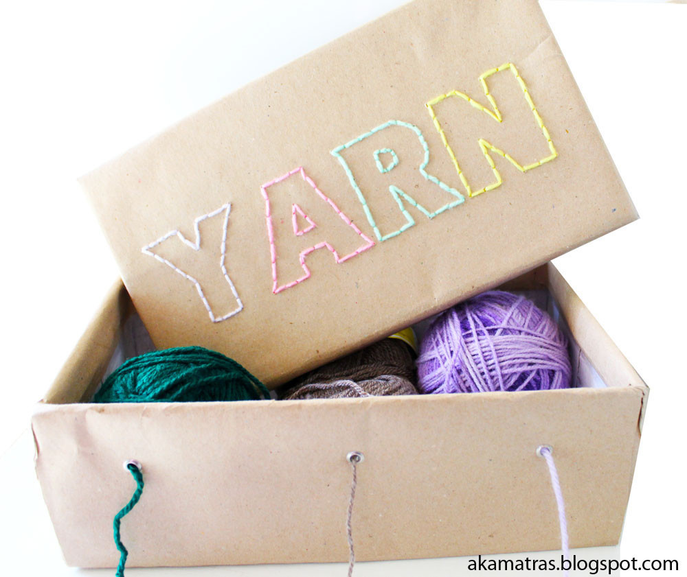 how to make a box for your yarn L