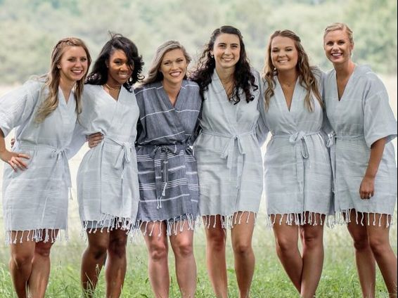 bride to be and bridesmaids
