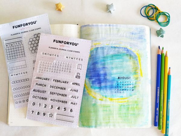 Bullet Journal Calendar Kit Clear Stamp Tutorial 