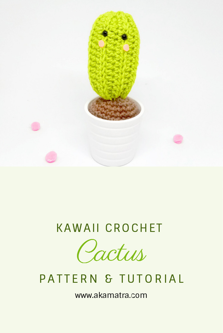 Kawaii Crochet Cactus Free Pattern and Tutorial