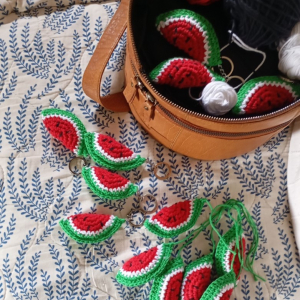 free crochet pattern no sew amigurumi watermelon slice 